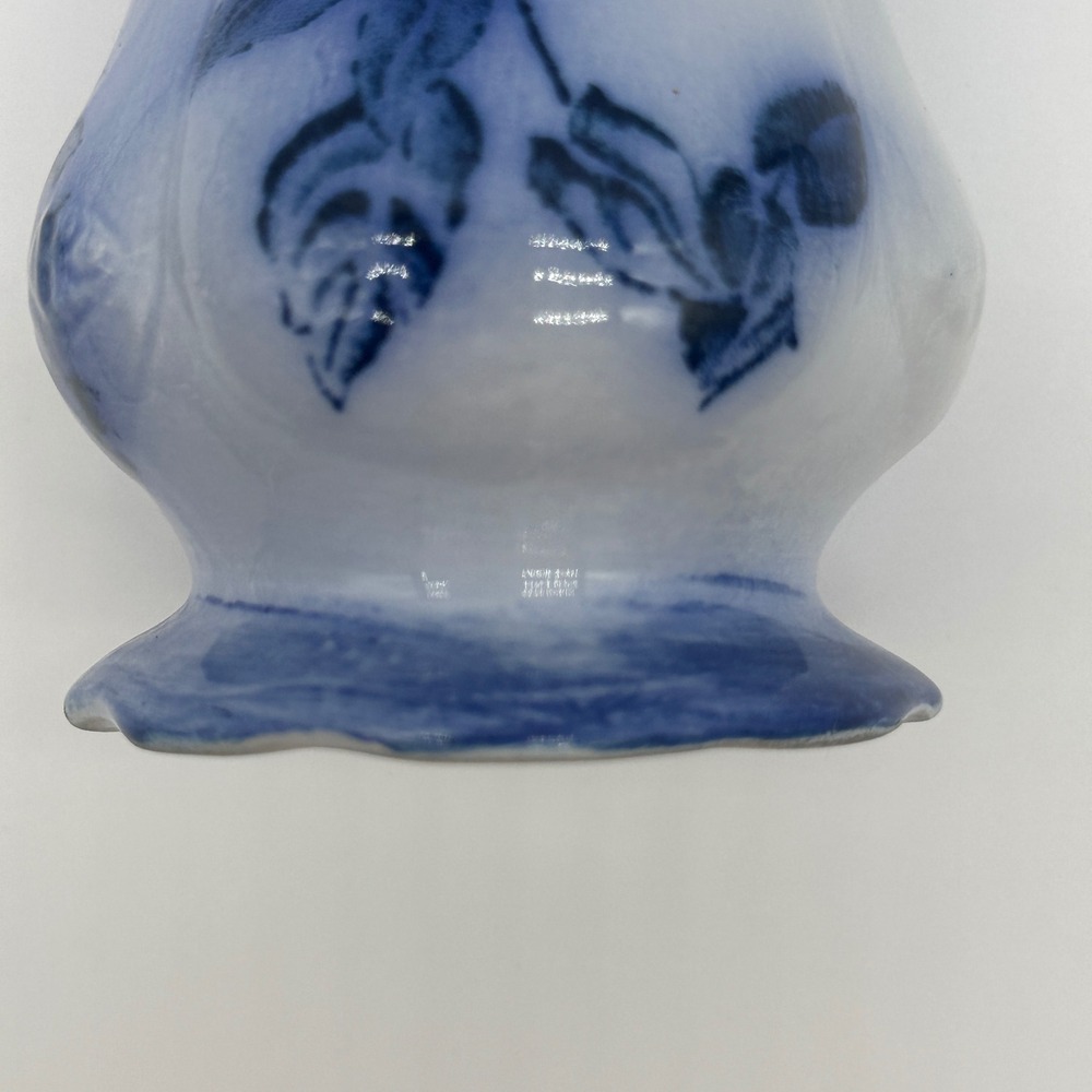 Victoria Flow Blue Hat Pin Holder Staffordshire Ironstone England Floral Antique - Picture 8 of 10